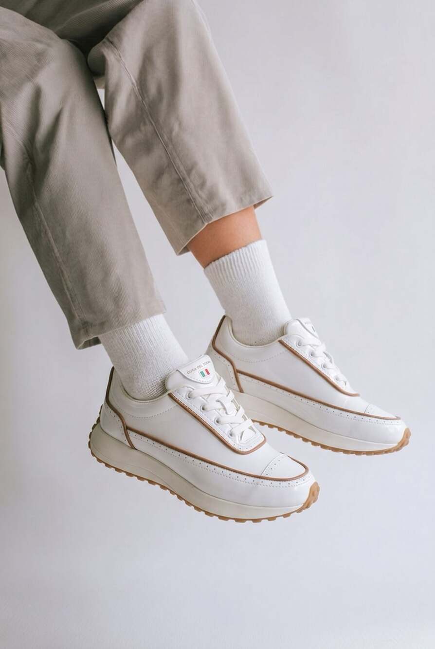 Duca del Cosma Olivia Women's White Patent Leather Golf Shoes Size 8.5 EU 39